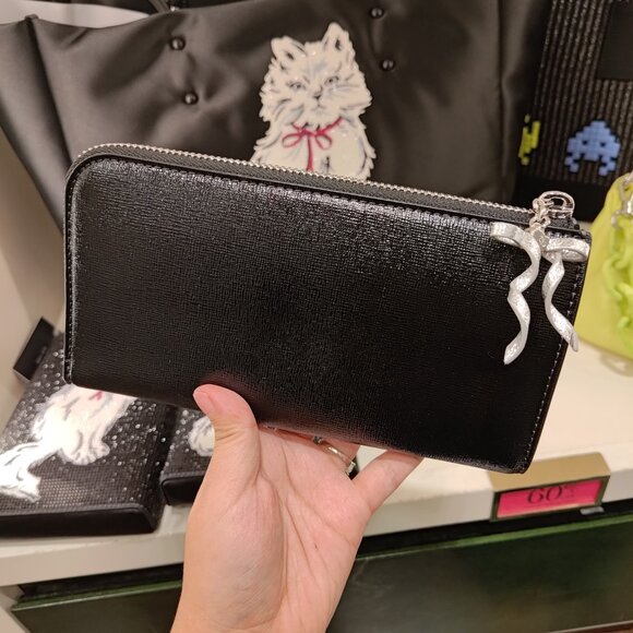 Kate Spade Women's Whiskers Saffiano Leather Zip Around Continental Wallet KI714 - Picture 3 of 7